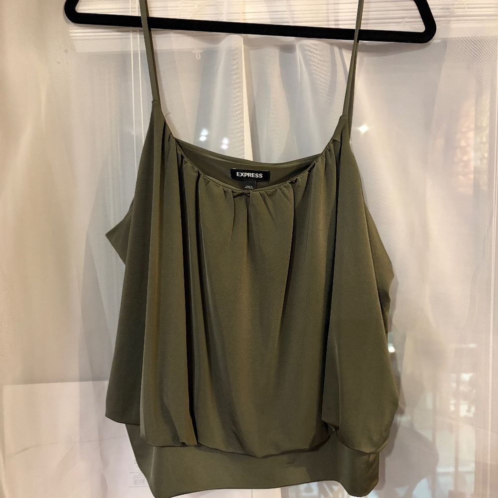 Express Olive green tank top